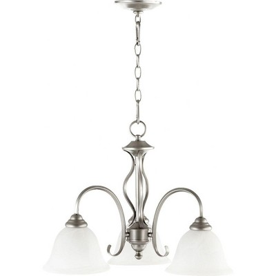 Quorum Lighting Spencer 3-Light Nook Pendant, Classic Nickel, 21 Width, 18 Height