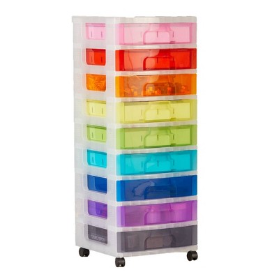 Hand2mind 9-drawer Rainbow Cart On Wheels : Target