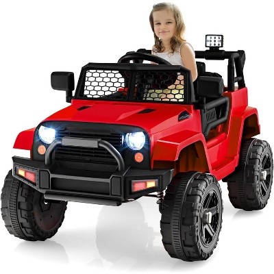Costway 12V Kids Ride On Car Electric Vehicle Jeep with Parental Remote Music Horn Headlights Slow Start Function