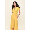 WEST K Women's Georgia Faux-Wrap Maxi Dress with High-Low Hem and Tie Waist - 4 of 4