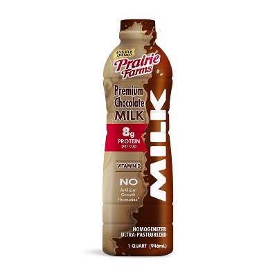 Prairie Farms Premium Chocolate Milk Uht - 1qt : Target