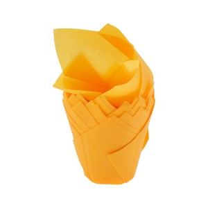 Unique Bargains Flame Shape Disposable Baking Cups Greaseproof Paper 1.97"x3.15" 50 Pcs - 1 of 4