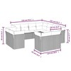 vidaXL Garden Sofa Set Grey PE rattan Large Modular Garden Sofa Set - 3 of 4