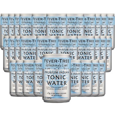 Fever Tree Premium Light Indian Tonic Water - Premium Quality Mixer and Soda - Refreshing Beverage for Cocktails & Mocktails 150ml Cans- Pack of 30