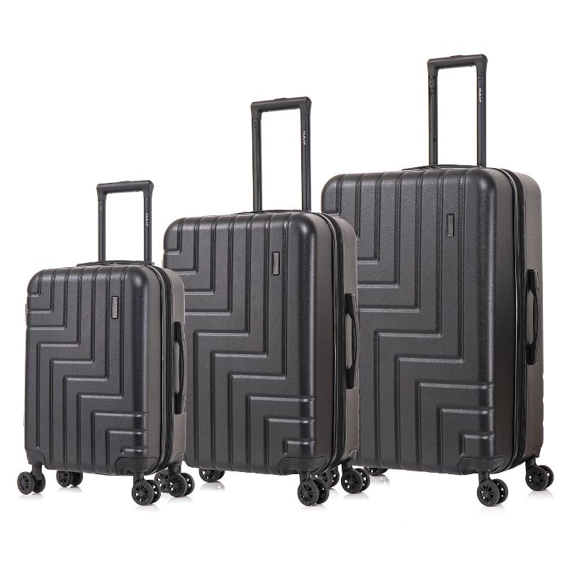 DUKAP Zahav Lightweight Hardside Spinner 3pc Luggage Set - Black, 1 of 16