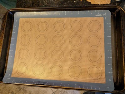 11.5x16.5 Silicone Baking Mat With Macaroon Guides Blue