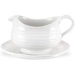 Portmeirion Sophie Conran White Gravy Boat and Stand,1 Pint