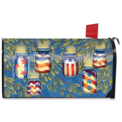 Briarwood Lane 4th of July Mailbox Cover  - Standard Size - Patriotic Luminaries Summer For 4th of July Mailbox Cover