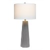 Concrete Pillar Table Lamp with Fabric Shade White - Lalia Home: Brushed Nickel, UL Listed, No Assembly Required - image 2 of 4