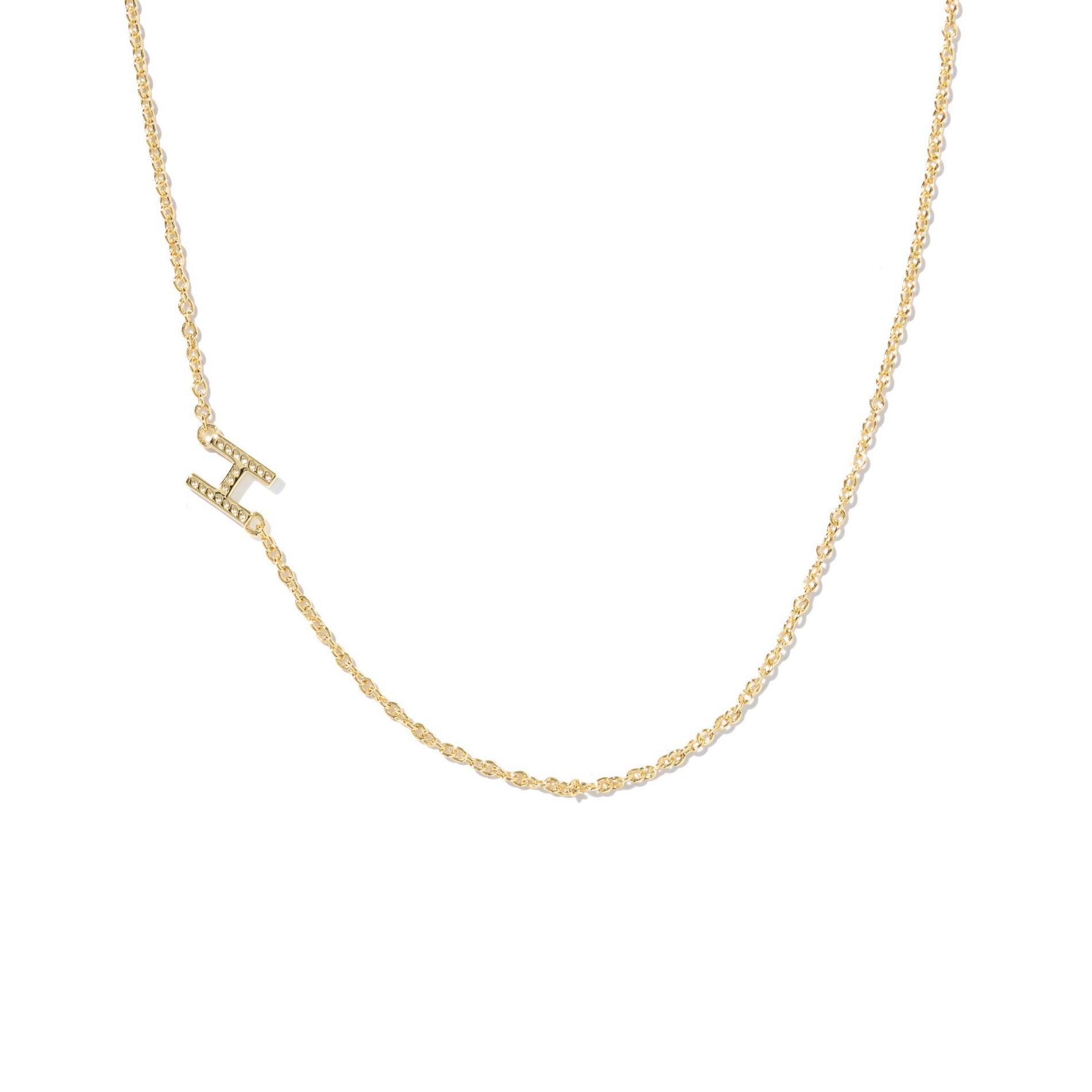 Kendra Scott 14K Gold Over Brass Mini "H" Initial Pendant Necklace - Gold