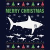 Junior's Design By Humans Shark Christmas By sophialada T-Shirt - 2 of 3