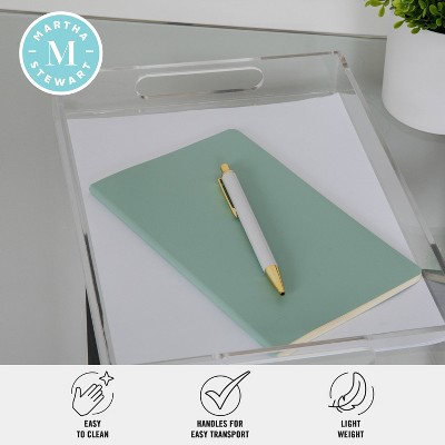 Clear Acrylic Letter Tray with Handles and Anti-Slip Feet