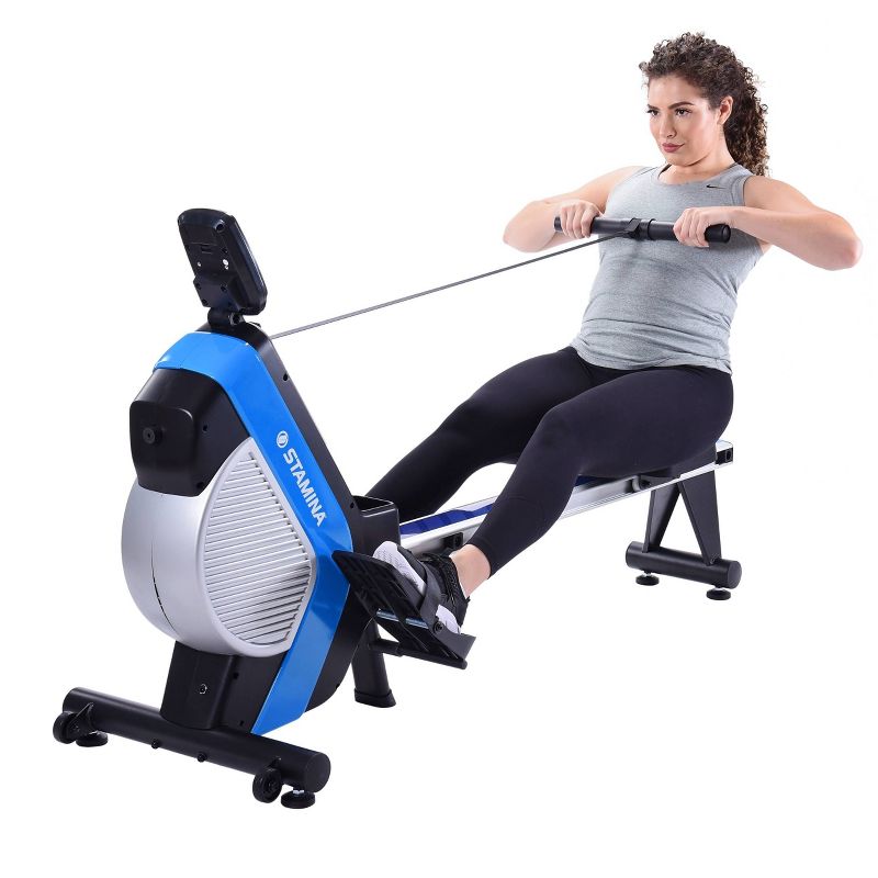 Stamina DT Plus Rowing Machine with Smart Workout App, No Subscription Required with Magnetic &#38; Air Resistance with LCD Monitor, 5 of 15