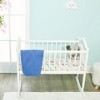 Everyday Kids 2 Pack Baby Cradle Sheets – 100% Cotton, Soft, Breathable, Fits Most Cradles – Jungle Animal Sports & Solid Blue Designs - 3 of 4