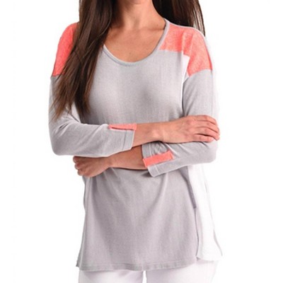 Women's Color Block 3/4 Sleeve Top - ANGEL