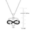 EVERLY JEWELRY  |   Sterling Silver Black Rhodium 1/6 CT Black Diamond TW Fashion Pendant With Chain - 2 of 3