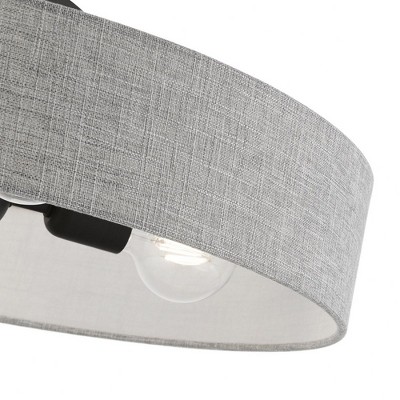 Elmhurst Modern 4-Light Drum Semi-Flush Mount in Black Nickel