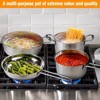 6 pieces Stainless Steel Pots Set, Non-stick, Suitable for Induction Cookers and Gas Stoves, Dishwasher Safe - 3 of 4