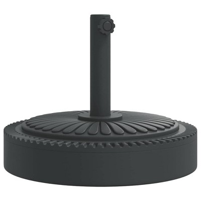 vidaXL Parasol Base Black PE and concrete with iron tube Medium