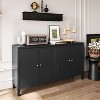 Isabel 4 Door Storage Cabinet, Buffet Server Cabinet for Living Room, Dining Room, Indoor Furniture - Maison Boucle - 3 of 4