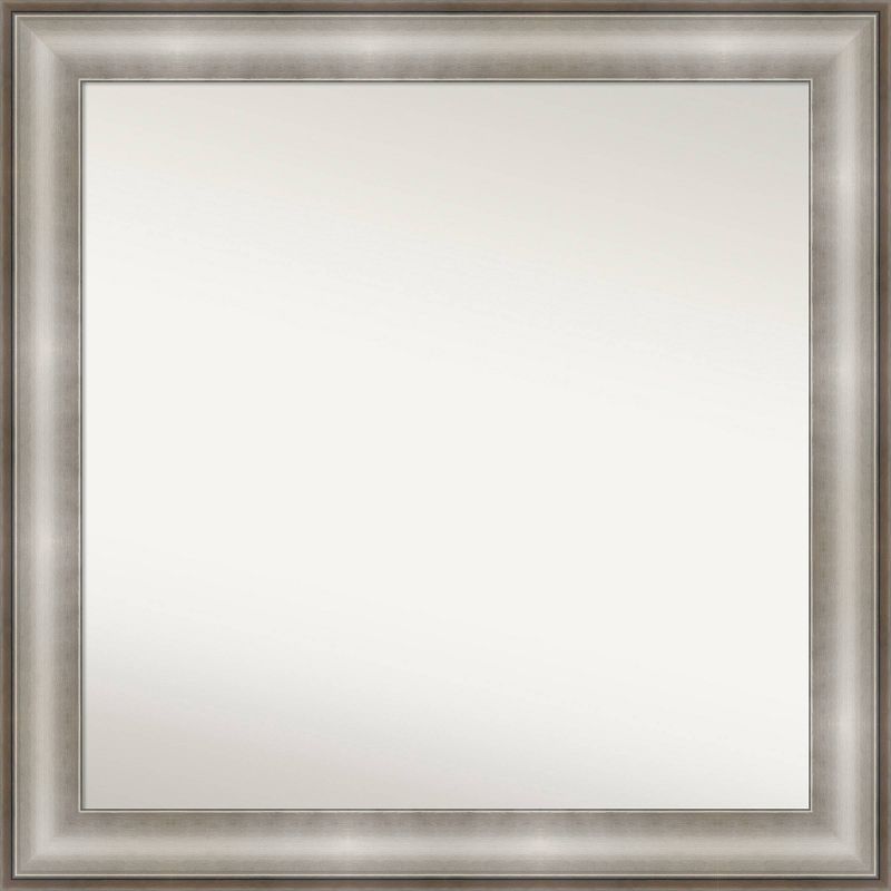 31&#34; x 31&#34; Non-Beveled Imperial Silver Wall Mirror - Amanti Art, 1 of 10