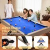 Pool Table, 7 FT Billiards Table with Stable X-Leg Design - Includes Balls/Cue Sticks/Cloth/Cleaning Brush for Game Room (84"x46.5"x32.7") - 4 of 4