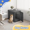 FONTOI Dog House Medium Size Resin Dog Kennel Furniture Weatherproof End Table for Indoor Living Spaces Outdoor Patios, Black, 29.65"*21.34"*25.28" - 2 of 4