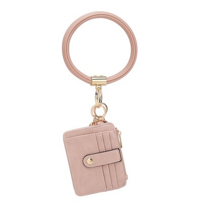 MKF Collection Jordyn Vegan Leather Bracelet Keychain with a Credit Card Holder by Mia K