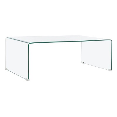Willowith Glass Coffee Table Clear Safavieh Target