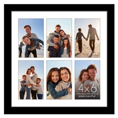 Americanflat 14x14 Collage Picture Frame - Fits Six 4x6 Photos or One 14x14 Photo