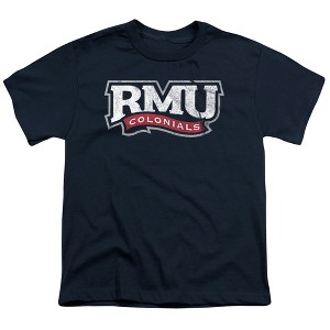 Robert Morris University Distressed Primary Logo Kids T-Shirt For Youth Navy - 1 of 4