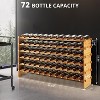 4 Tier Stackable Modular Wine Racks, 36 Bottles Wooden Wine Holder Display Shelves, Bamboo Wine Display Shelves, Wobble-Free Wine Holder - 2 of 4