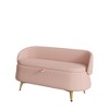 NicBex 50" End of Bed Bench Multi-functional Rectangular Bed End Storage Sofa Stool with Gold Metal Legs for Living Room, Bedroom, Entryway - 4 of 4