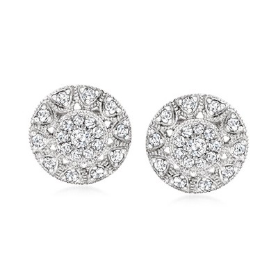 Ross-Simons 0.50 ct. t.w. Diamond Stud Earrings in Sterling Silver