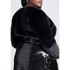 ELOQUII Women's Plus Size Faux Fur Bolero - 3 of 4