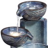 John Timberland Summer Leaves Cascading Bowls Modern Outdoor Floor Water Fountain with LED Light 26" for Yard Garden Patio Deck Porch House Exterior - 3 of 4