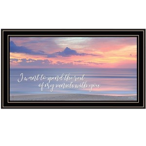 HomeRoots Rest of My Sunsets Black Framed Print Wall Art - 1 of 3
