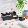 Stockroom Plus Set of 4 Plastic Drawer Organizer Trays, Black, 4 Assorted Sizes, Ideal for Cosmetic, Office, Classroom Use - 2 of 4