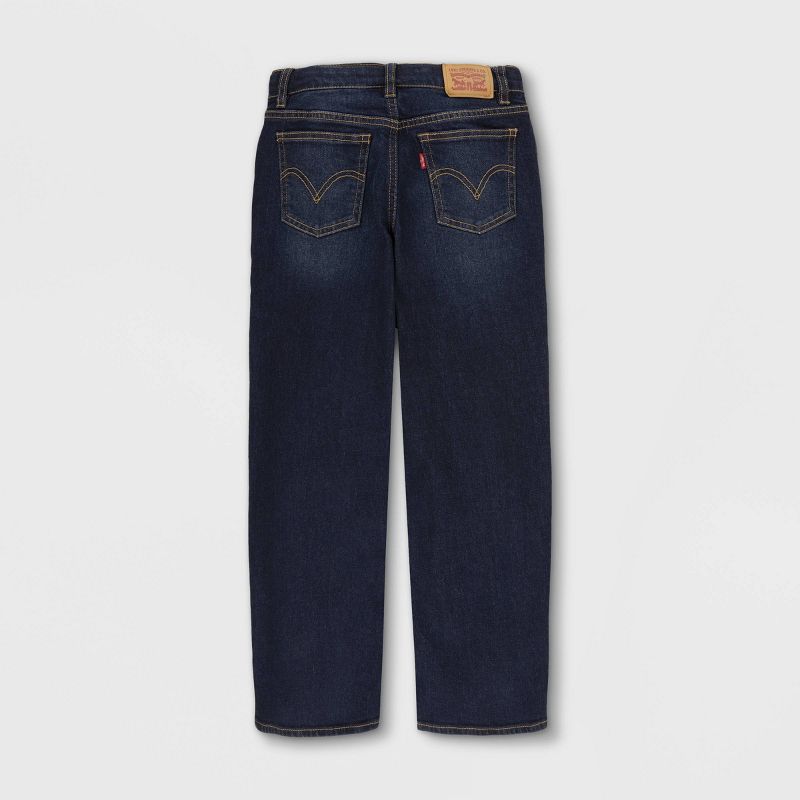 Levi's® Girls' Mid-Rise Wide Leg Jeans - Dark Wash, 2 of 6