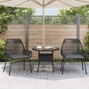 vidaXL Garden Chair Black PE rattan Medium UV-resistant materials - 3 of 4