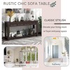Console Tables, Narrow Sofa Table With 4 Drawers, Bottom Shelf, Solid Wood Frame And Legs Farmhouse Entryway Table Cabinet - 3 of 4
