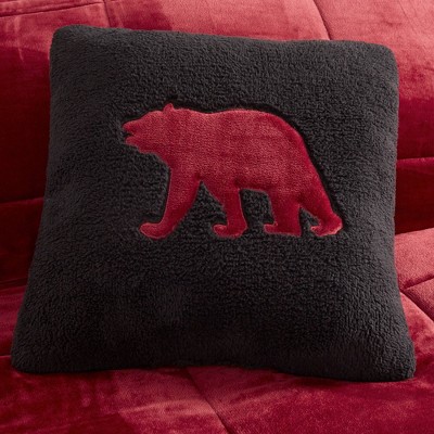King Red and Black Plush Down Alternative Comforter Set