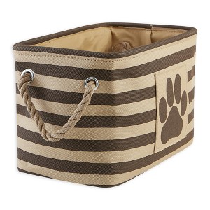 Bone Dry Polyester Pet Bin Stripe With Paw Patch - 1 of 4