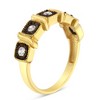 10K Yellow Gold Over Silver Miracle-Set 1/4 Cttw Diamond 5-Stone Ring Band - 4 of 4