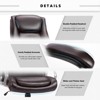 High Capacity 400lbs Tall Office Chair with High Back Leather, Heavy Duty Metal Base for Enhanced Durability - Brown - 4 of 4