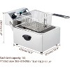 Acekool 6L Electric Deep Fryer with Basket, 1800W Countertop, Adjustable Temp, Stainless Steel, for Home and Restaurant Use - 3 of 4