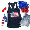Simply Sage Market Watercolor Flag Coquette Racerback Tank - 2 of 3