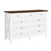 Merax Rustic 9-Drawer Wood Storage Dresser with Classic X-Side Design - 3 of 4