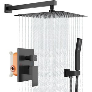Acekool Shower Faucet Set with Rainfall Head & Handheld, Pressure Balance, - 1 of 4
