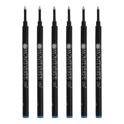 Monteverde Monteverde Rollerball Pen Refill Broad Point Blue Ink 6 Pack (G243BU)